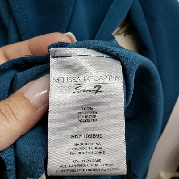 Melissa McCarthy Plus Size Faux Wrap Blouse 0X - Picture 7 of 8